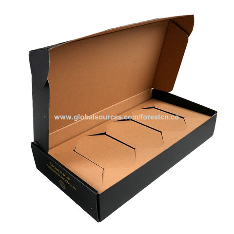 Boîte d'emballage en papier cadeau de rangement pliable en carton plat de  vêtements noirs - Chine Boîte d'expédition pour emballage, boîte d 'expédition
