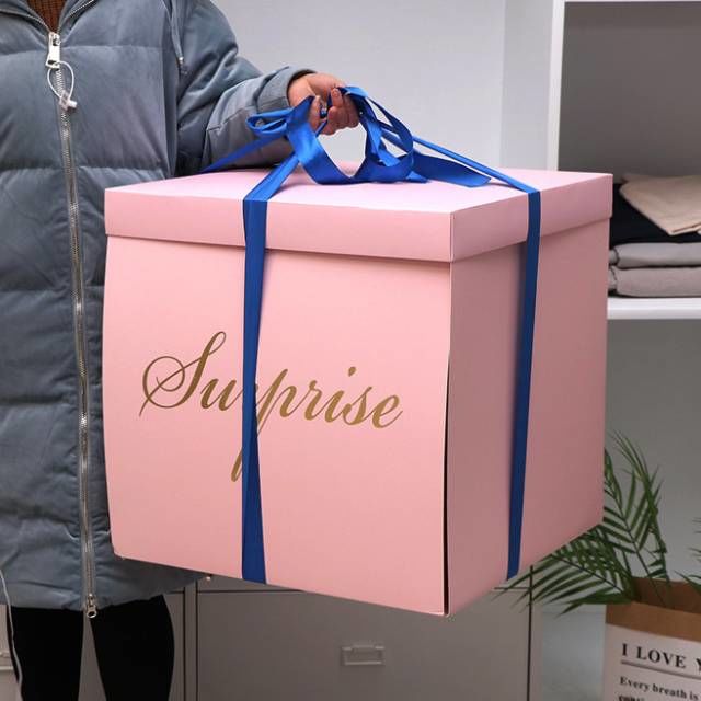 WenmthG Boîte Cadeau Surprise « Happy Birthday » Avec Confettis – Boîte De Rebond Pliable – Idée Cadeau En Espèces Pour Femmes, Hommes, Enfants (rose