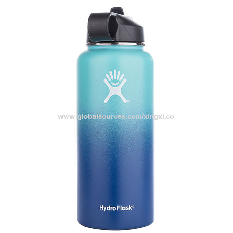 Hydro Flask Water Bottle 32 oz Wide Mouth, Stainless Steel & Vacuum  Insulation, with Straw Lid - Pacific, 2.0 New Design 