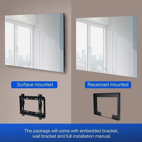TV de baño con pantalla táctil de 32 pulgadas, TV inteligente miroir, wifi, brillo impermeable, 500, Full HD, Android 11,0, televisión