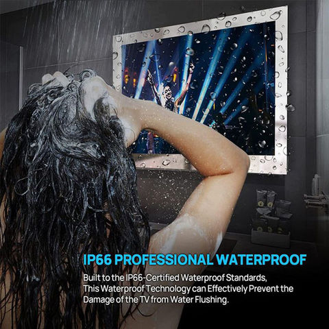 TV de baño con pantalla táctil de 32 pulgadas, TV inteligente miroir, wifi, brillo impermeable, 500, Full HD, Android 11,0, televisión