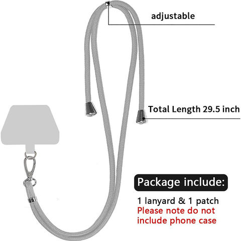 Universal Crossbody Phone Lanyard Multifunctional Adjustable Hanging Neck  Strap Anti-lost Lanyard Clip for Mobile Phone ID Name