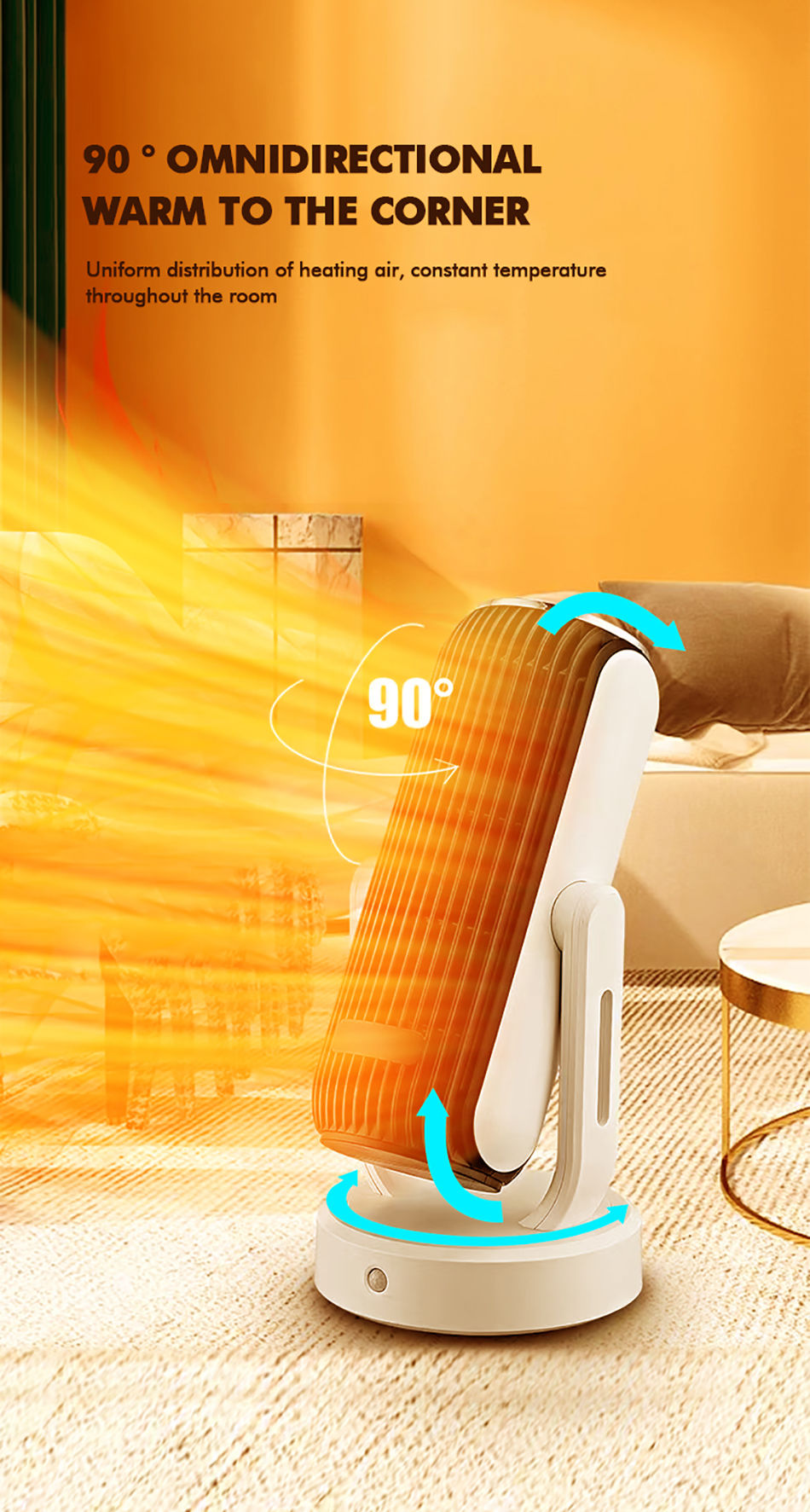 Buy Wholesale China Portable Warm Air Blower Ptc Fast Heating Room