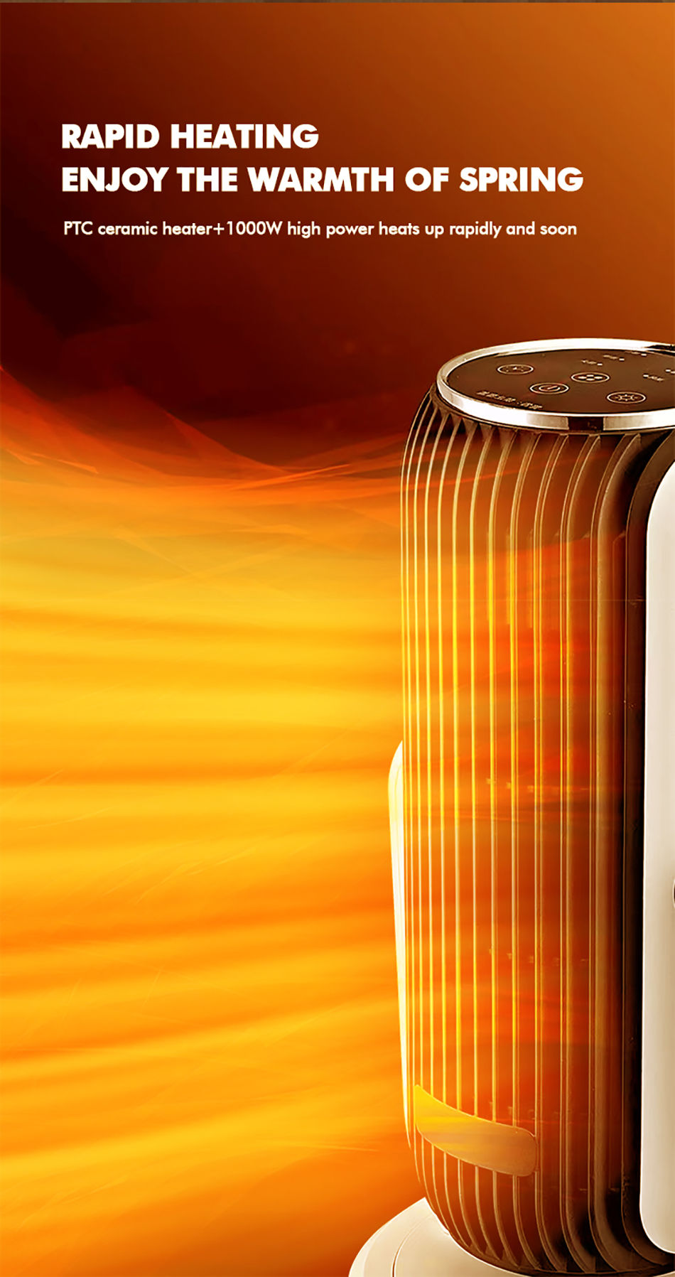 Buy Wholesale China Portable Warm Air Blower Ptc Fast Heating Room