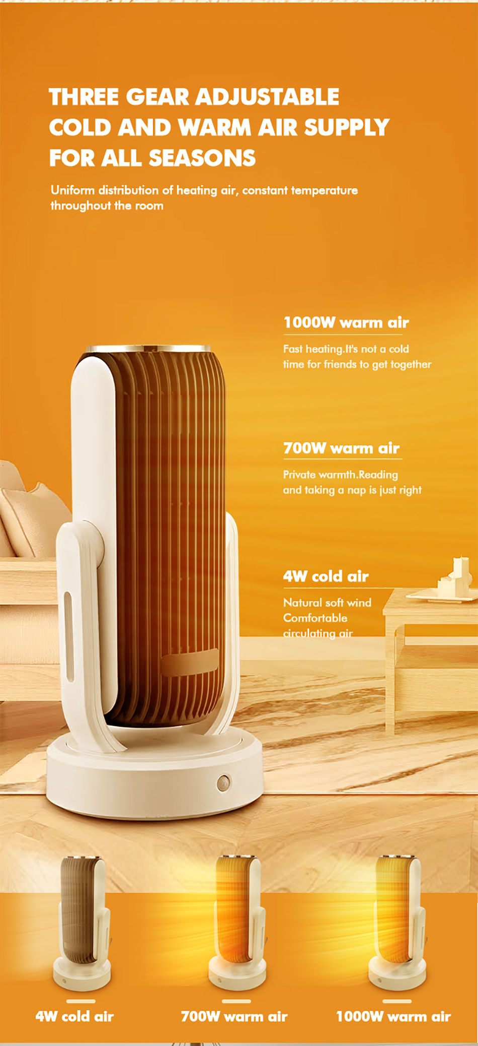 Buy Wholesale China Portable Warm Air Blower Ptc Fast Heating Room ...