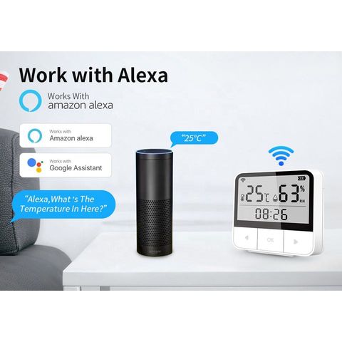 Tuya Smart Temperature And Humidity Sensor WiFi APP Remote Monitor For  Smart Home var SmartLife WorkWith Alexa Google Assistant