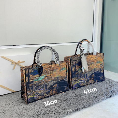 Buy Wholesale China Casual Canvas Tote Bags For Dior Fashion Women Handbags  Dot Floral Pattern Bag With Bow Ribbons & For Dior Tote Bags at USD 42.86