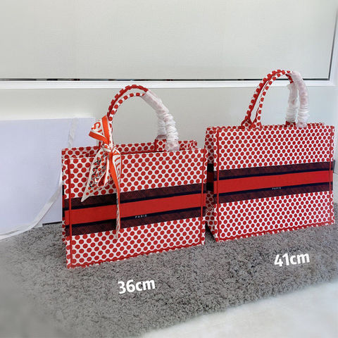 Buy Wholesale China Casual Canvas Tote Bags For Dior Fashion Women Handbags  Dot Floral Pattern Bag With Bow Ribbons & For Dior Tote Bags at USD 42.86