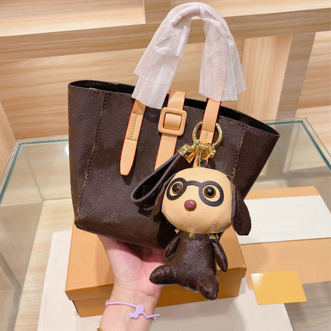 Buy Wholesale China Luxury Leather Handbags Small Capacity Tote Bags With  Zipper And Button Equiped Cute Dog Pendant & For Lv Handbags at USD 44.44