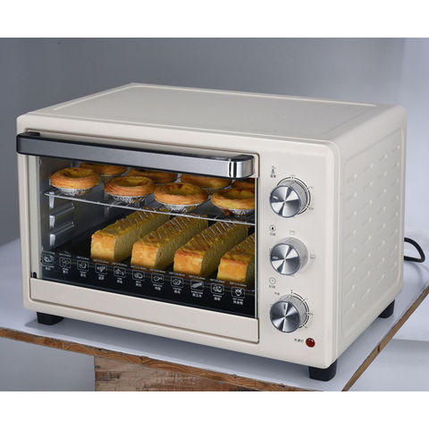 Mini horno eléctrico 30L, horno tostador de encimera de convección 3  métodos de calefacción 1300 W de tres capas multifunción pequeño horno  plateado