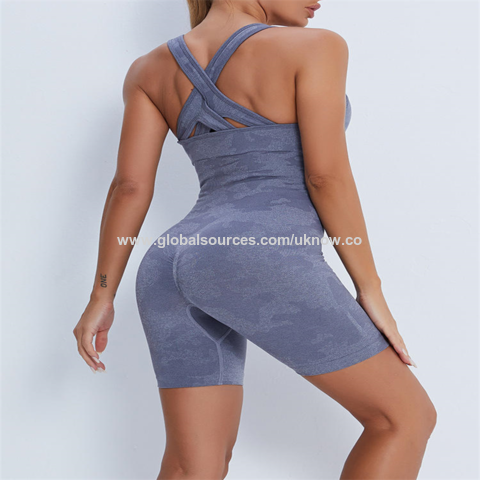 Buy Wholesale China Brazilian Scrunch Butt Women One Piece Yoga Combinaison  Pantalon Femme Summer Short Casual Sports Fitness Bodysuit Gym Jumpsuit &  Sport Jumpsuit at USD 2.98