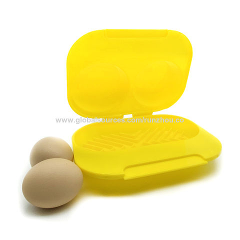 Microwave Double Egg Poacher Maker Poached Eggs Cooker Steamer Kitchen  Gadget Dishwasher Heat Resistant Microwave Egg