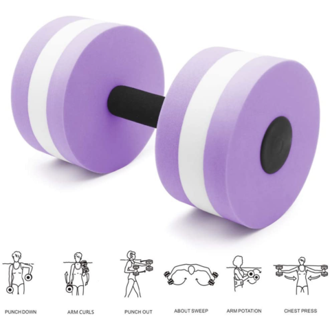 Foam dumbbells for discount pool