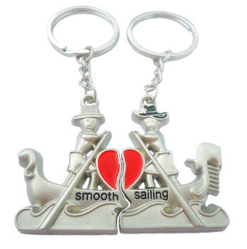 Buy Wholesale China Custom Couple Keychains Matt Silver Keychains
