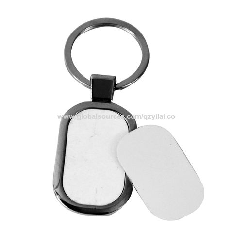 Sublimation Keychains Blank Metal Key Ring Hot Transfer Printing