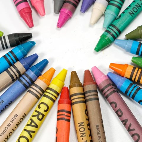24 colors per box wax crayon