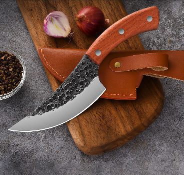 Professional Butcher Knife Set With Leather Sheath