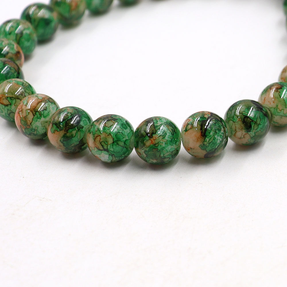 Buy Wholesale China Wholesale 8mm/10mm Imitating Jade With Cracks Colorful  Glass Beads For Diy Bracelet Bangle Jewelry Making Supplier & Crystal Beads  at USD 0.38