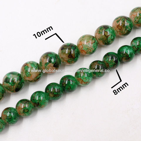 Buy Wholesale China Wholesale 8mm/10mm Imitating Jade With Cracks Colorful  Glass Beads For Diy Bracelet Bangle Jewelry Making Supplier & Crystal Beads  at USD 0.38