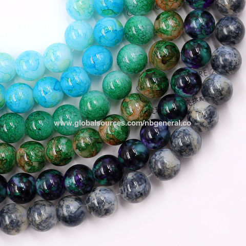 Buy Wholesale China Wholesale 8mm/10mm Imitating Jade With Cracks Colorful  Glass Beads For Diy Bracelet Bangle Jewelry Making Supplier & Crystal Beads  at USD 0.38