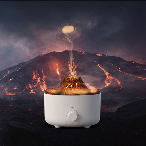 Humidificateur d'air Apaisant Volcan en Éruption