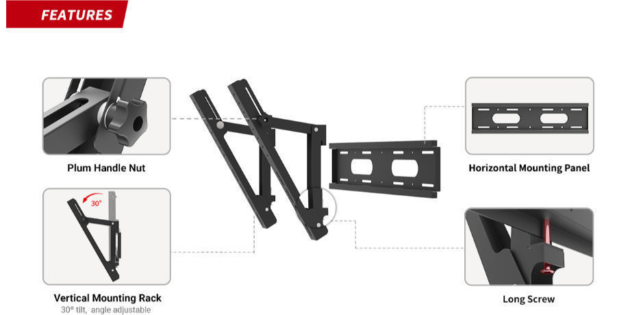 32-55 Inch 30 Degree Tilt Wall Mounting Bracket Mw-1100 - Buy China ...