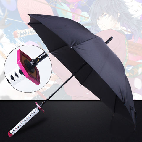 Regenschirm für Herren Anime Ghost Slayer Personalisiert Kreativer Sonnenschirm Samurai Winddicht
