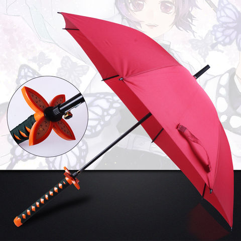 Regenschirm für Herren Anime Ghost Slayer Personalisiert Kreativer Sonnenschirm Samurai Winddicht