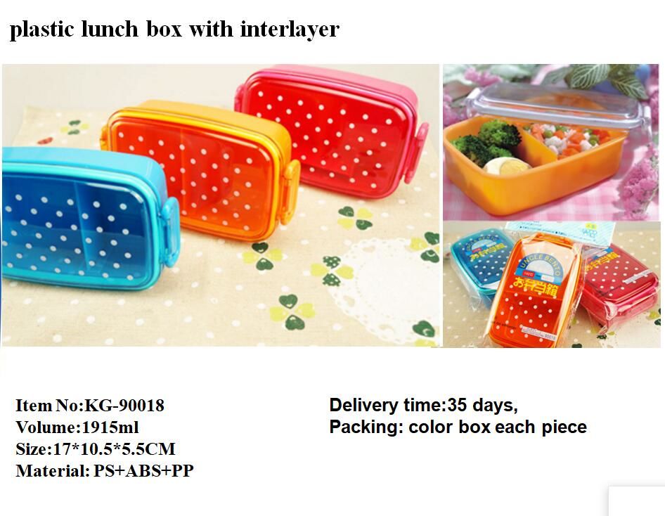 Buy Wholesale China Double Layer Plastic Bento Lunch Box With Spoon And