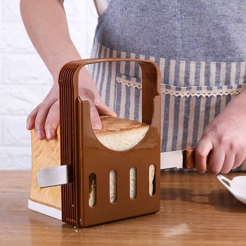 Plastic Bread Slicer for Homemade Bagel Loaf/Toast, Foldable Bread