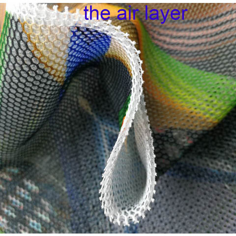 3D Air Sandwich Mesh Fabric Spacer Fabric Polyester Material for Automotive  & Household Seat Cover Gray 56 x 90 