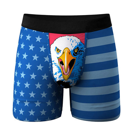 2 Mens Sexy American Flag Underwear Pouch Thong Boxer Briefs Trunks Shorts