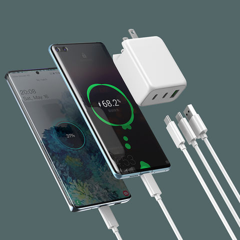 شاحن تقنية 65 واط محمول نوع سي USB، شاحن حائط GaN للسفر، مزود طاقة خارجي، محول سفر للهاتف المحمول