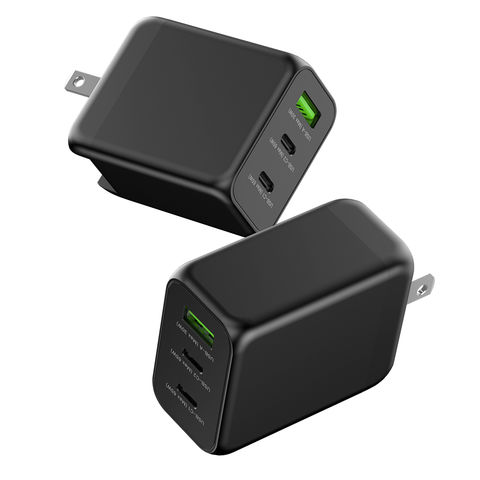 شاحن تقنية 65 واط محمول نوع سي USB، شاحن حائط GaN للسفر، مزود طاقة خارجي، محول سفر للهاتف المحمول