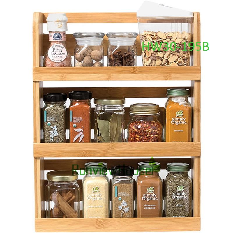 New Spice Rack Organizer for Cabinet & Countertop, Bamboo Seasoning Or –  Mulberry Market