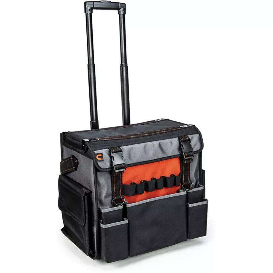Durable Storage Wheels Electrician Tool Bag Carpenter Plumber Rolling