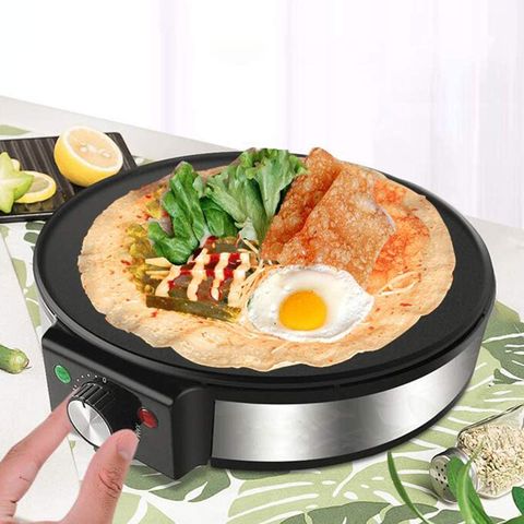 Buy Wholesale China Round Crepe And Pancake Maker Breakfast Griddle, 12  Inch Diameter, Black & Crepe Maker at USD 10.5