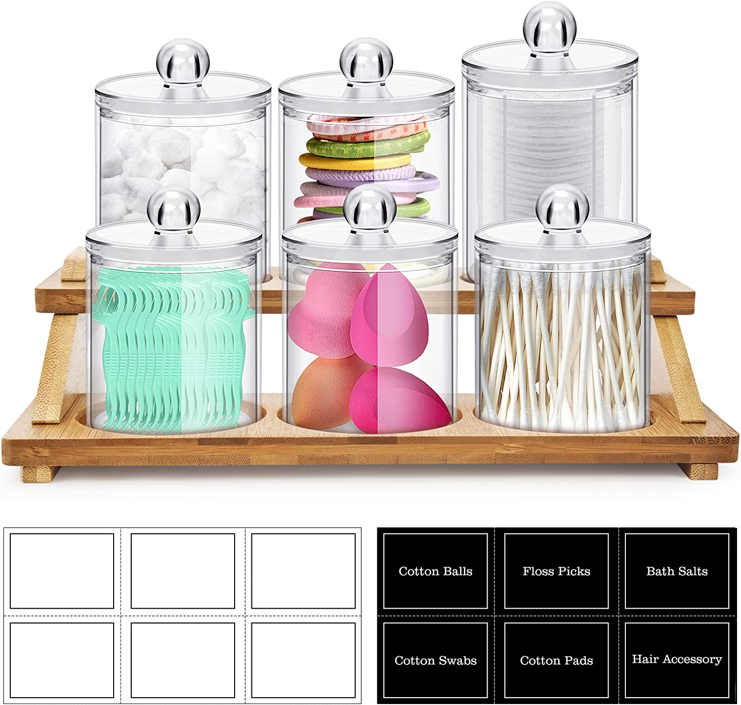 Bathroom Storage Containers Hair Accessories Organizer Clear