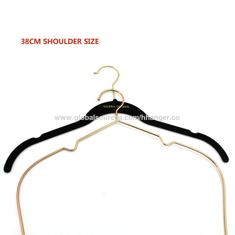 10pcs Anti-slip Clothes Hangers 38cm Plastic Coated Wire Clothes