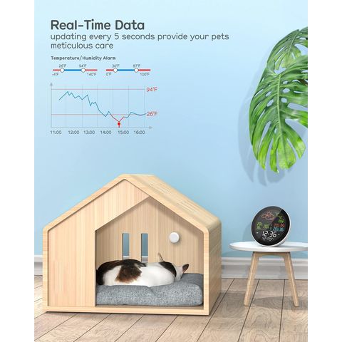 RSH wifi / ble weather station clock with Tuya APP five-day weather station  indoor outdoor temperature and humidity, Weather Station