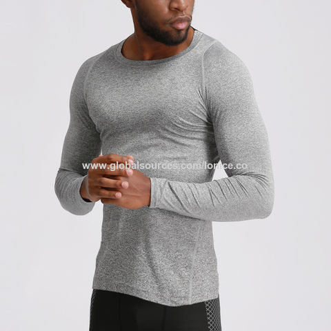 Buy Wholesale China Wholesale Men Gym Top Active Wear Long Sleeves High Neck  Quick Dry Casual Fitness Running Compression Shirt & Sweatsuits,running  Shirt Tights,compression T Shir at USD 5.15