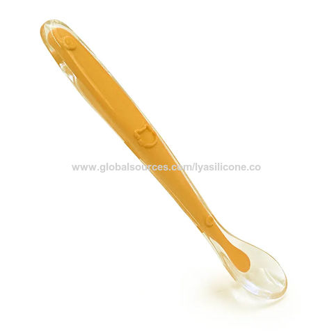 Baby Silicone Spoon Children Tableware Cutlery Training Spoon Soft BPA Free