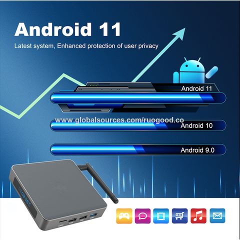 Boîtier Smart TV Box Android 10.0 16GB 4K/HD 3D décodeur IA