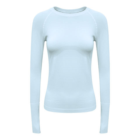 Otoño e Invierno Fitness Mujer Manga Larga Camiseta Slim estirar