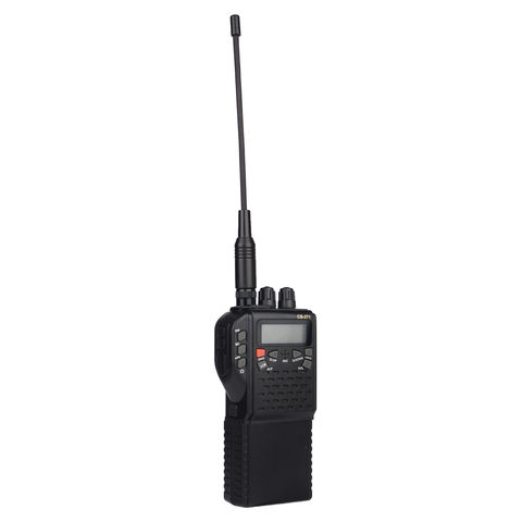 Radio CB portable ultra-compacte avec plus de 400 canaux, idéale pour une utilisation partout dans le monde.