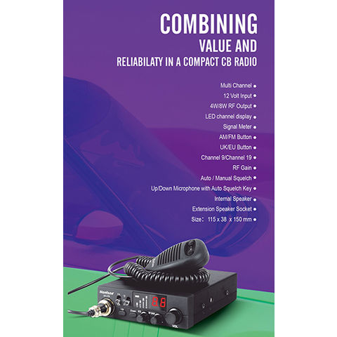 Radio CB AM/FM CB-278 : Alliant valeur et fiabilité dans une radio CB compacte.