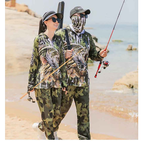 Buy China Wholesale Custom Upf 50+ Polyester Camo Print Dry-fit Fishing  Shirts Hooded Long Sleeve Fishing Suit & Fishuing Suit $9.5