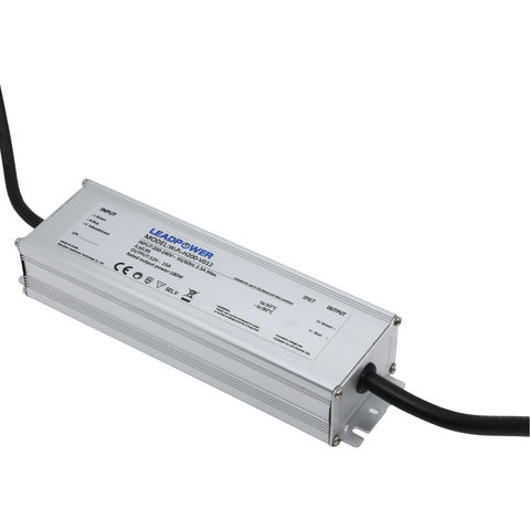 Controlador LED 12V 400W DC Transformador de bajo voltaje, fuente de  alimentación LED impermeable IP67, salida con enchufe de 3 clavijas, cable  de 0.8
