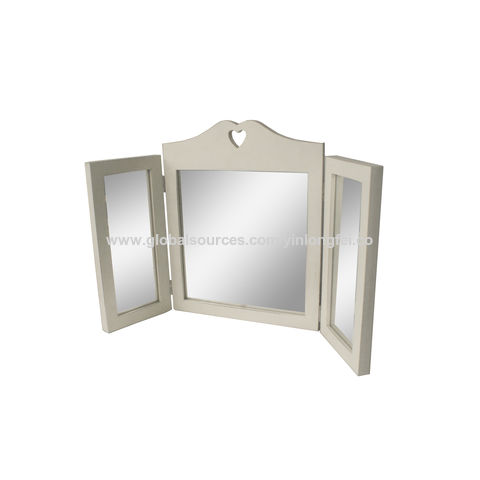 Compre Espejo De Tocador Multipliegue Grande Con Diseño Plegable Con  Bisagras De Mesa y Espejo Triple de China por 8.5 USD