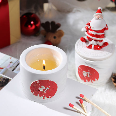 Coffret vacances - coffret luxe avec 3 bougies parfumées - personnalisé -  Noël 